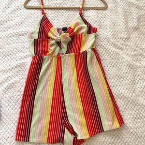 rainbow short romper